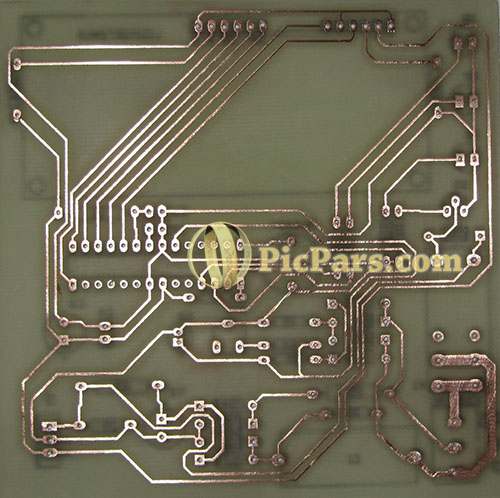 برد خام PCB محافظ لوازم برقی با avr و نمایشگر LCD
