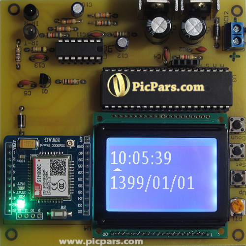 اندازه گیری ضربان قلب با السیدی گرافیکی و ارسال SMS