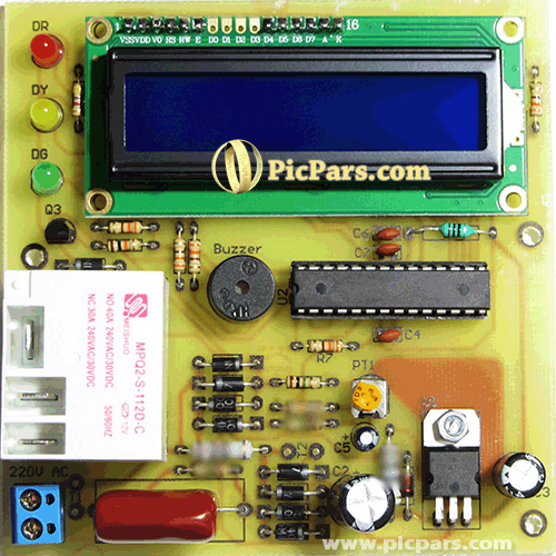 پروژه محافظ 30 آمپری با avr و نمایشگر LCD